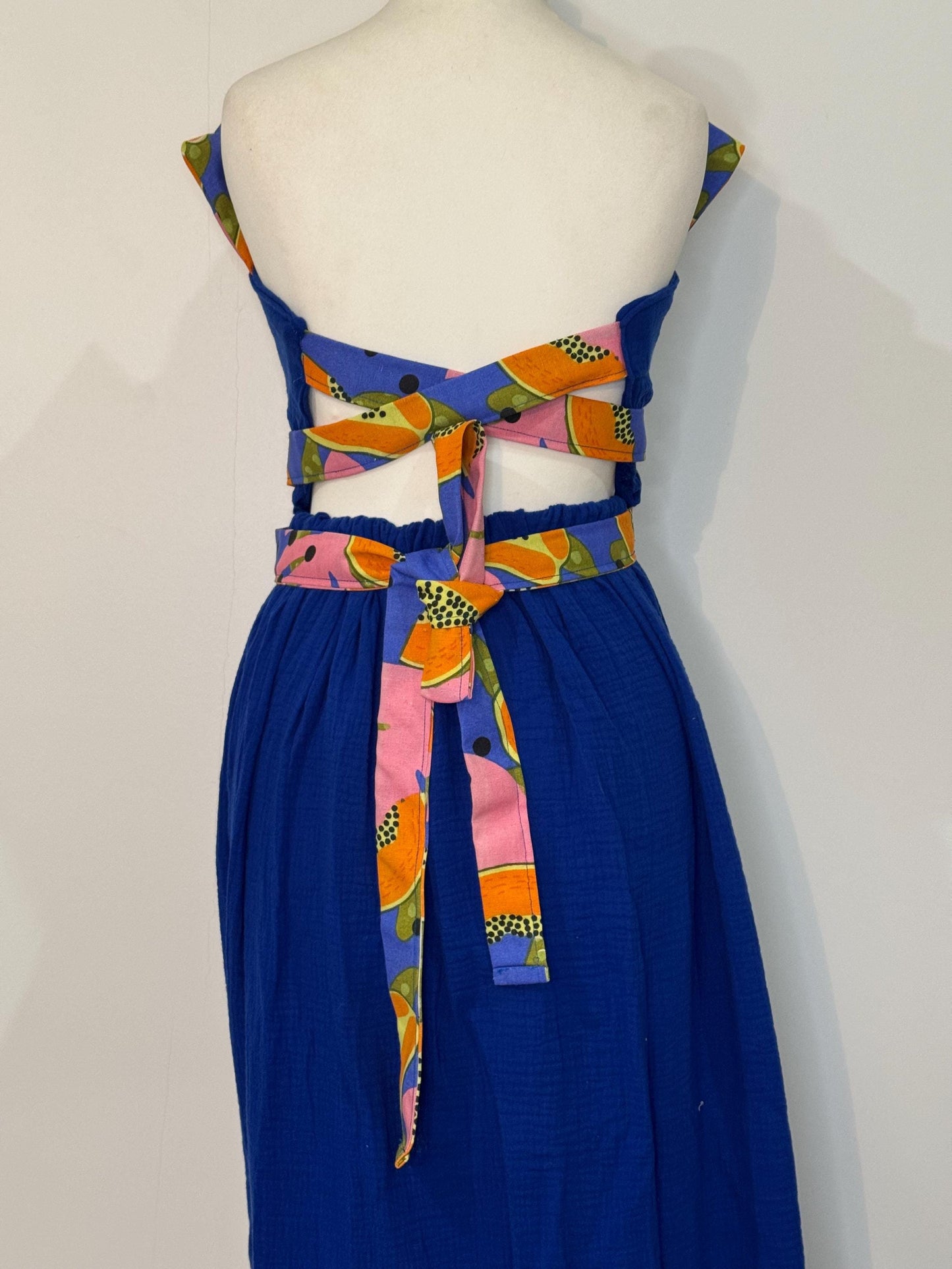 AUDACE - Emilia - Ensemble Bleu roi et papaye