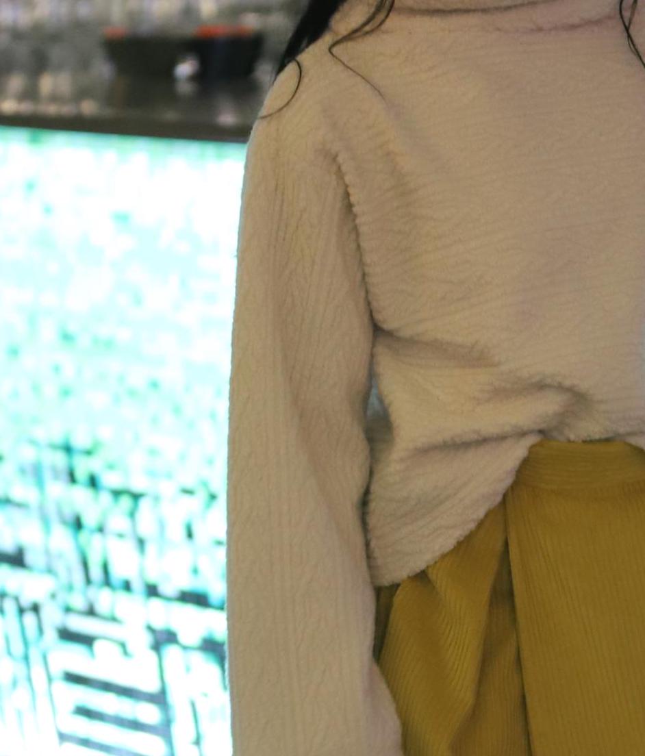 Pull "Rose" fait main en France