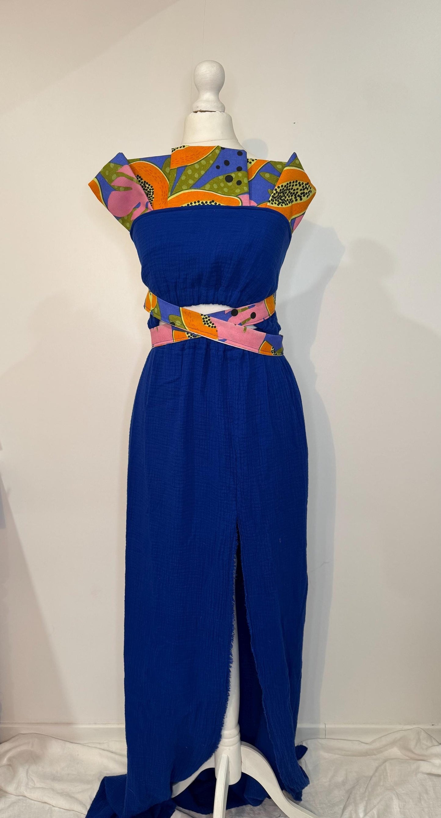 AUDACE - Emilia - Ensemble Bleu roi et papaye