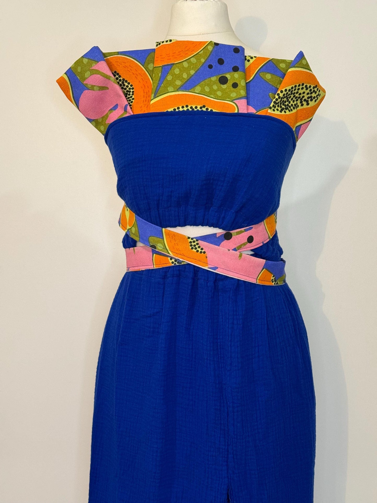 AUDACE - Emilia - Ensemble Bleu roi et papaye